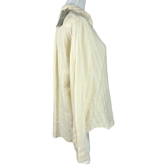 Everlane Women's NWT Brazilian Sand Canvas The Linen Relaxed Career Shirt 6/C44 - Picture 2 of 15